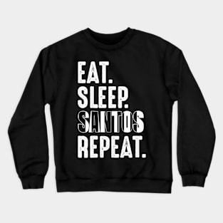 Santos T Shirt Funny Eat Sleep Repeat Soccer Brazil Crewneck Sweatshirt